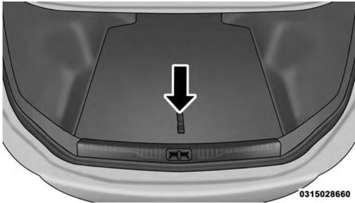 Chrysler 200 (2017) - Emplacement de la trousse d'entretien des pneus - 1