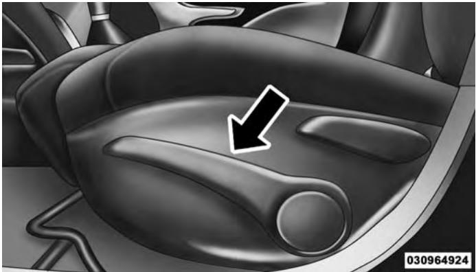 Chrysler 200 (2017) - Réglage manuel de la hauteur du siège - selon l'équipement - 1