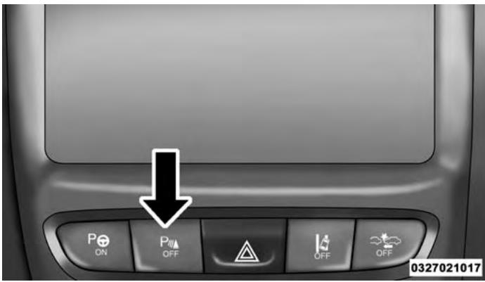 Chrysler 200 (2017) - Activation et désactivation du système ParkSense - 1