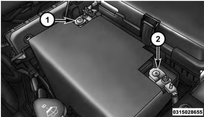 Chrysler 200 (2017) - Préparations pour un démarrage d'appoint - 1