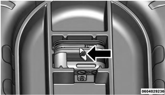 Chrysler 200 (2017) - Emplacement de la trousse d'entretien des pneus - 2