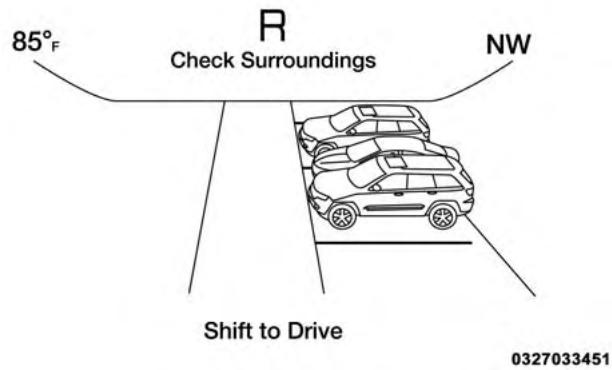 Chrysler 200 (2017) - Check Surroundings — STOP (Vérifier les environnés immédiats - ARRÊTER) - 1