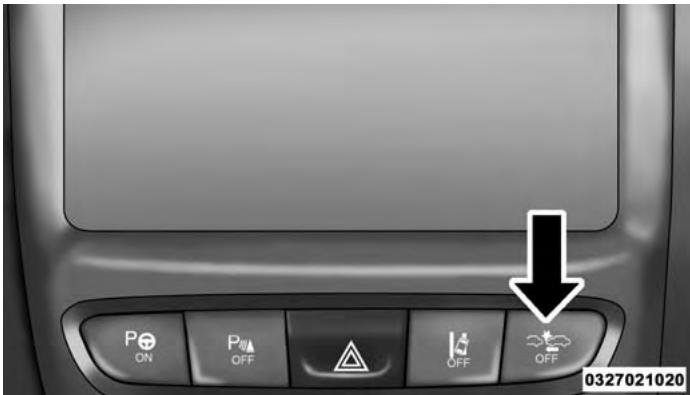 Chrysler 200 (2017) - Activation ou déactivation du système d'avertissement de collision frontale - 1