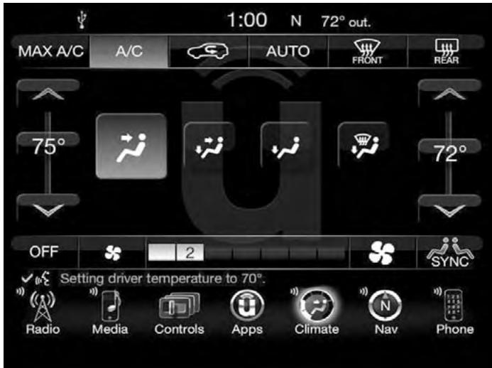 Chrysler 200 (2017) - CHAUFFAGE-CLIMATISATION (8.4 et 8.4 AVEC NAVIGATION) - 1