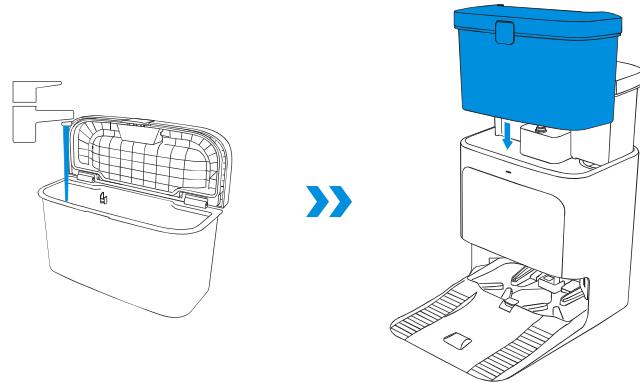 ECOVACS DEEBOTN30PROOMNI - Utiliser le réservoir d'eau propre - 1