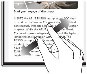 ASUS A3402WVAKWPC176W - Fonctionnalités multi-gestes de l'écran tactile - 3