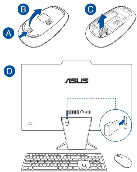 ASUS A3402WVAKWPC176W - Connector un clavier ou une souris sans fil - 2