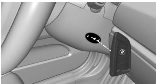 BMW X1 Phase 1 (2015-2019) - Démarrer le moteur par l'intérimédiaire de la reconnaissance de secours de la télécommande - 1