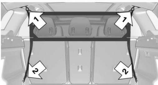 BMW X1 Phase 1 (2015-2019) - Filet de séparation du compartment à bagages, petite taille - 1