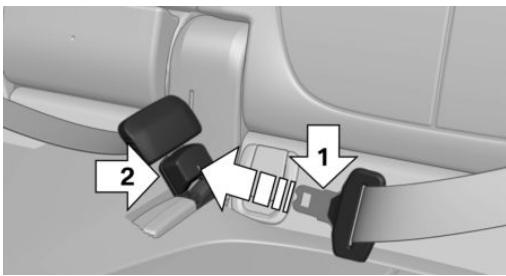BMW X1 Phase 1 (2015-2019) - Ouvrir la ceinture de sécurité - 1
