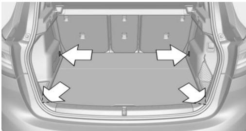BMW X1 Phase 1 (2015-2019) - Anneaux d'arrimage dans le compartment à bagages - 1