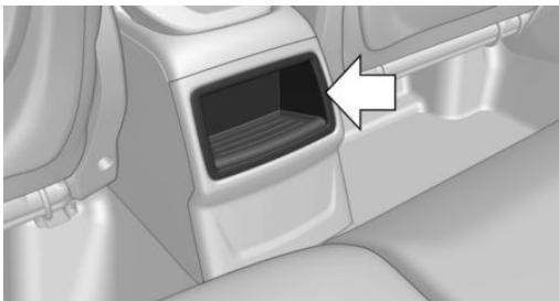 BMW X1 Phase 1 (2015-2019) - Compartment de rangement dans la console centrale à l'arrière - 1
