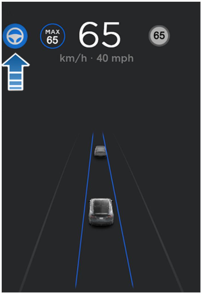 TESLA Model S (2016-2021) - Utilisation de l'Assistance au maintien de cap - 3