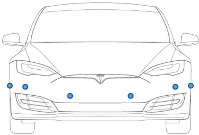 TESLA Model S (2016-2021) - Mode de fonctionnement de l'Assistance au stationnement - 2