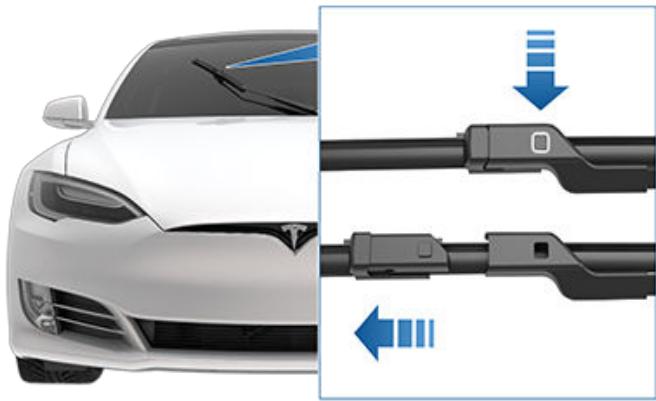TESLA Model S (2016-2021) - Remplacement des balais d'essuie-glaces - 2