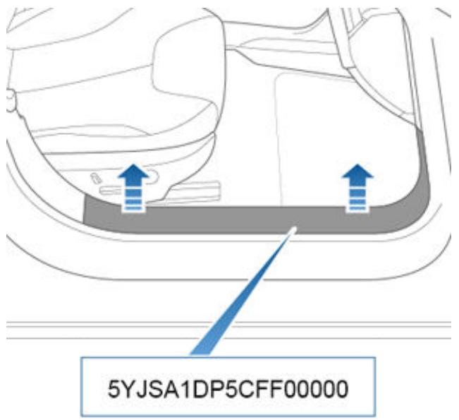 TESLA Model S (2016-2021) - Numéro d'identification du vehicule - 3