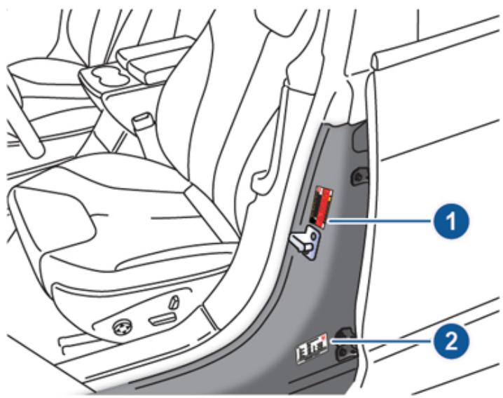 TESLA Model S (2016-2021) - Étiquetage de la capacité de charge - 1