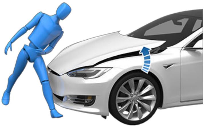 TESLA Model S (2016-2021) - Mode de fonctionnement du capot actif - 1