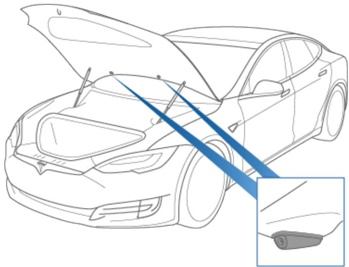 TESLA Model S (2016-2021) - Nettoyage des gicleurs de lave-glace - 1