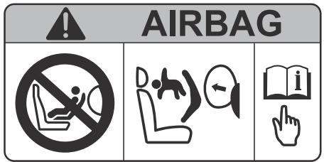 MAZDA MX-5 (2015-2018) - Toujours vérifier que le témoin de désactivation du coussin d'air du passager OFF est allumé lors de l'utilisation d'un système de dispositif de sécurité pour enfants (avec système de classification de l'occupant du siège du passager): - 1