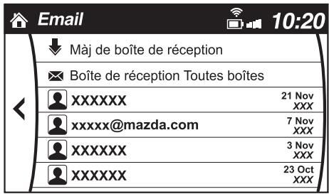 MAZDA MX-5 (2015-2018) - Example d'utilisation (verifier un courriel non lu) - 1