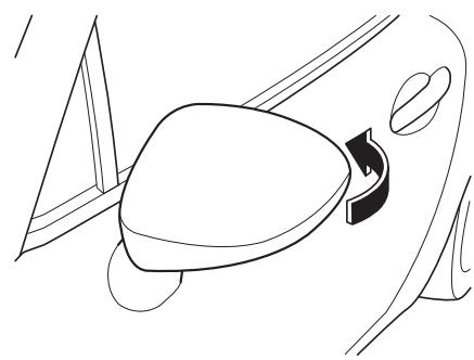 MAZDA MX-5 (2015-2018) - S'assurer de tous jours returner les rétroviseurs extérieurs en position pour la conduite avant de démarrer: - 1