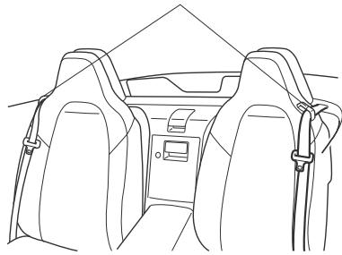 MAZDA MX-5 (2015-2018) - Toujours attacher sa ceinture de sécurité en la faisant passer correctement dans son guide: - 1