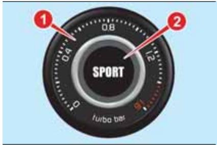 Abarth 500 3 Phase 2 (2015-2023) - MANOMÉTRE ANALOGIQUE - 1