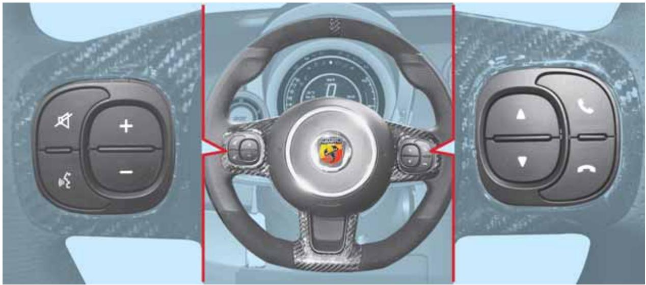 Abarth 500 3 Phase 2 (2015-2023) - Commandes au volant - 1