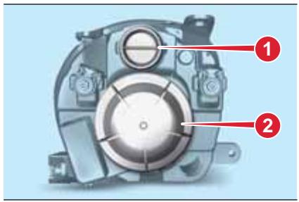 Abarth 500 3 Phase 2 (2015-2023) - Accès aux ampoules des yeux de position/de jour (D.R.L.) et de route - 1