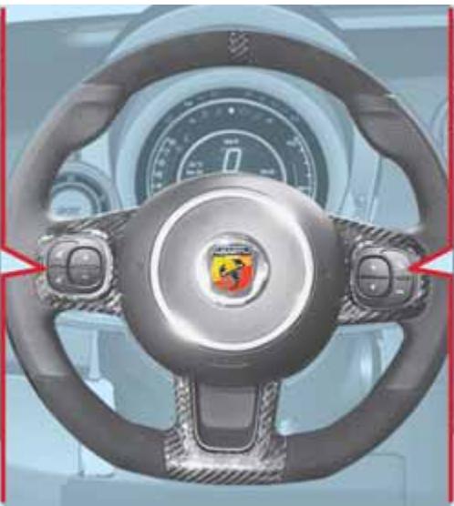 Abarth 500 3 Phase 2 (2015-2023) - Commandes au volant - 2