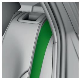 SKODA Octavia 4 (2020-2023) - Position de rangement des ceintures de sécurité à l'arrière - 1