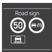 SKODA Octavia 4 (2020-2023) - Exemple d'affichage de panneau de signalisation - 1