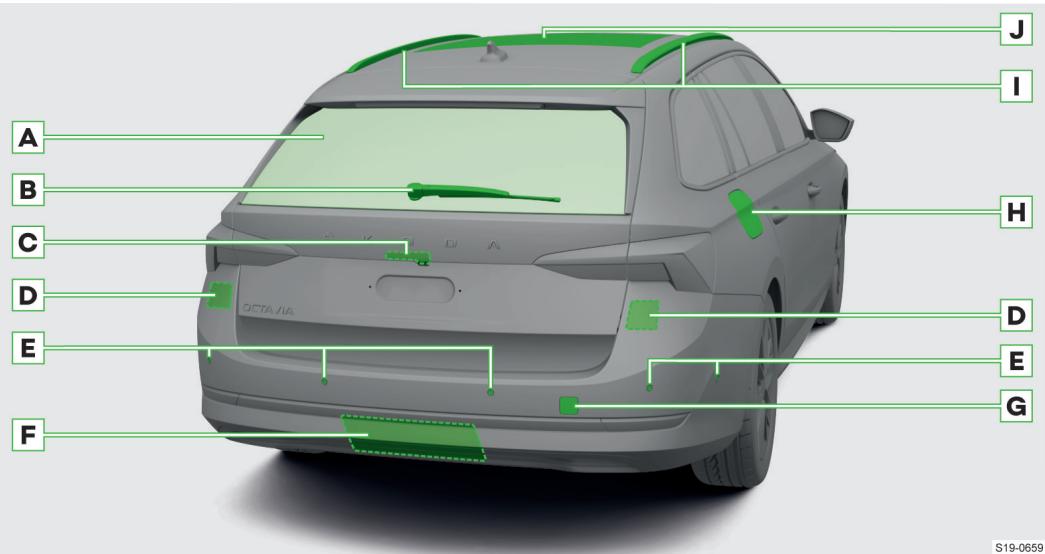 SKODA Octavia 4 (2020-2023) - Zone arrière du véhicule - 1