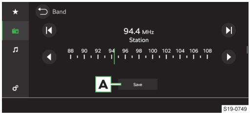 Band 94.4 MHz Station 88 90 92 94 96 98 100 102 104 106 108 A Save S19-0749