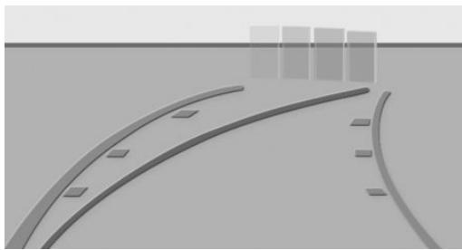 BMW M8 Coupé Phase 1 (2021) - Stationnement en utilisant la trajectoire correspondant à la position du volant et la trajectoire théorique - 1