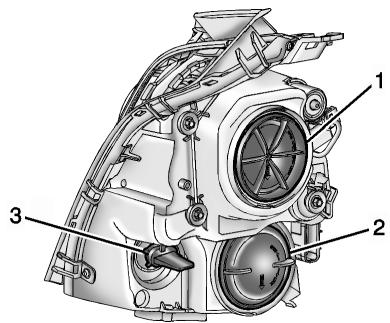 CADILLAC SRX (2013) - Ensemble de phare de base (vue arrière côté passager) - 1