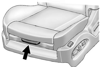 CADILLAC SRX (2013) - Réglage du soutien de cuisses - 1