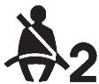 CADILLAC SRX (2013) - Témoin de rappel de bouclage de la ceinture de sécurité du passager - 1