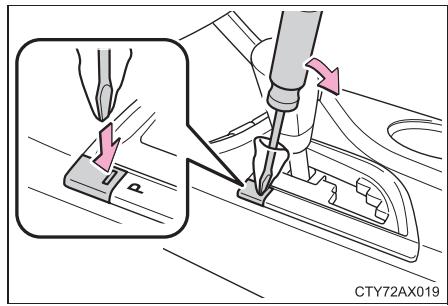 TOYOTA Avalon (2013) - Si le levier de vitesses est bloqué sur P - 1