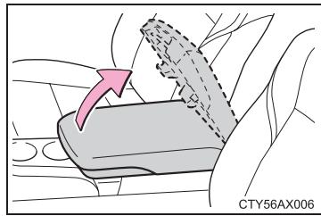 TOYOTA Avalon (2013) - Lorsque vous utilisez le couvercle du rangement de console comme accouvoir - 2