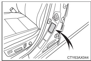 TOYOTA Avalon (2013) - Charge maximum des pneumatiques - 1