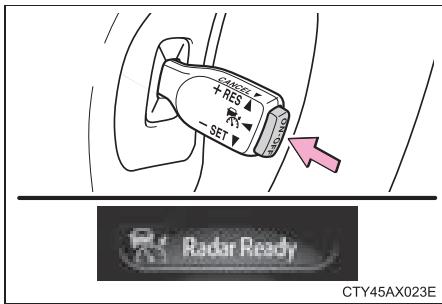 TOYOTA Avalon (2013) - Programmation de la vitesse du vehicule (mode de contrôle de la distance entre vehicules) - 1