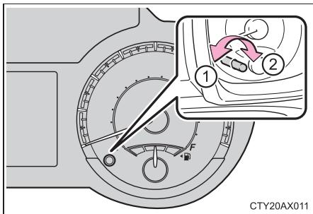 TOYOTA Avalon (2013) - Commande d'éclairage du tableau de bord - 1