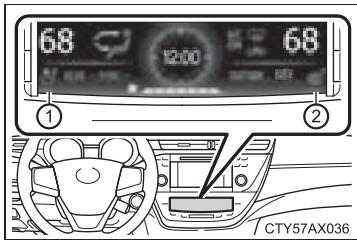 TOYOTA Avalon (2013) - ■ Illumination de l'affichage de fonctionnement (sur modèles équipés) - 1