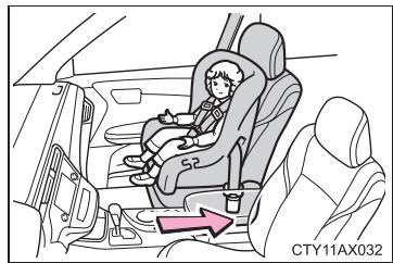 TOYOTA Avalon (2013) - ■ Installation d'un siège de sécurité infant - 2