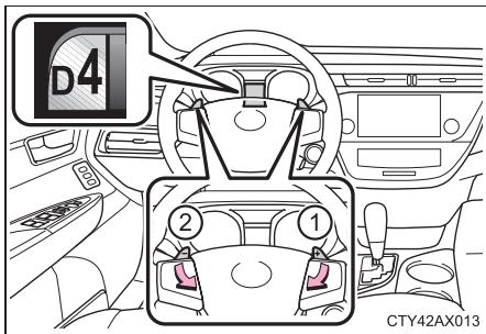 TOYOTA Avalon (2013) - Selection de la gamme de rapport en position D (vehicules équipé de palettes de changement de vitesse) - 1