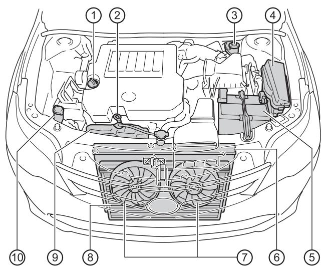 TOYOTA Avalon (2013) - Compartment moteur - 1