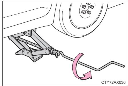TOYOTA Avalon (2013) - Montage de le pneu de rechange - 3