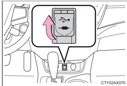 TOYOTA Avalon (2013) - Utilisation du port USB/AUX - 2